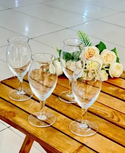 گیلاس پایه دار 4 تایی پاشاباغچه مدل کرافت کد 440317