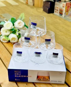 نیم لیوان 6 تایی کوه یخ DELI GLASS کد kit-1156