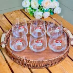 نیم لیوان لب طلایی Deli Glass وارداتی کد KIT-1376