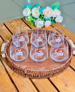 نیم لیوان لب طلایی Deli Glass وارداتی کد KIT-1376