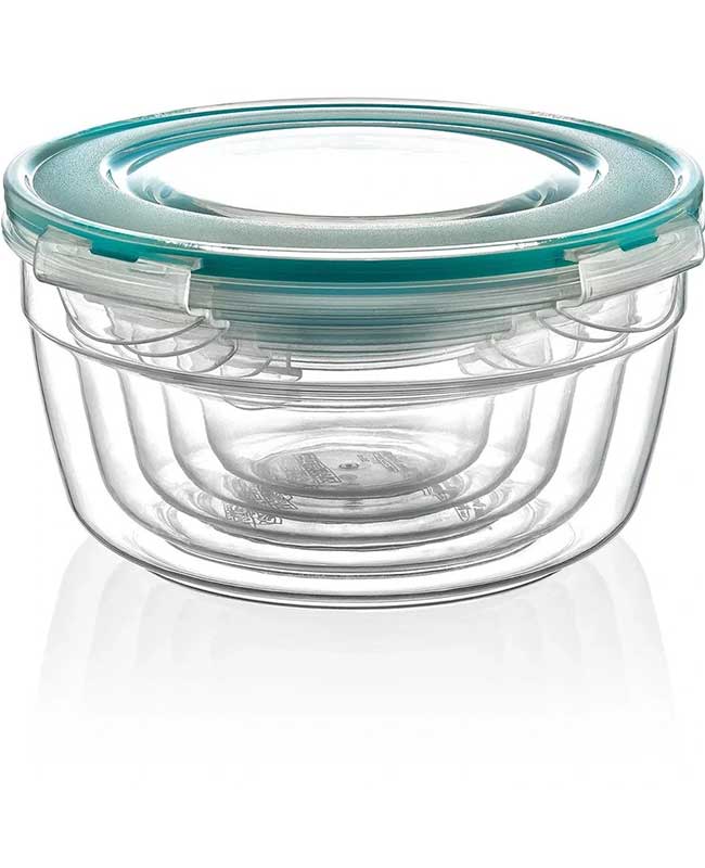ست نگهدارنده5تایی دایره ای مدلLC335ایراک پلاستیک کد601000027