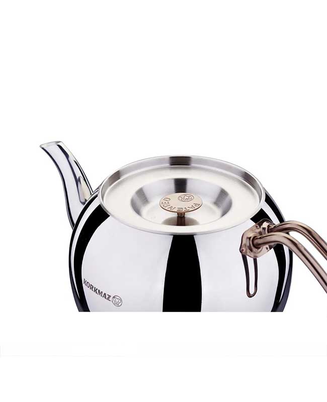 سرویس کتری و قوری 2لیتری رز گلد مدل هاندان Korkmaz کد 01-222