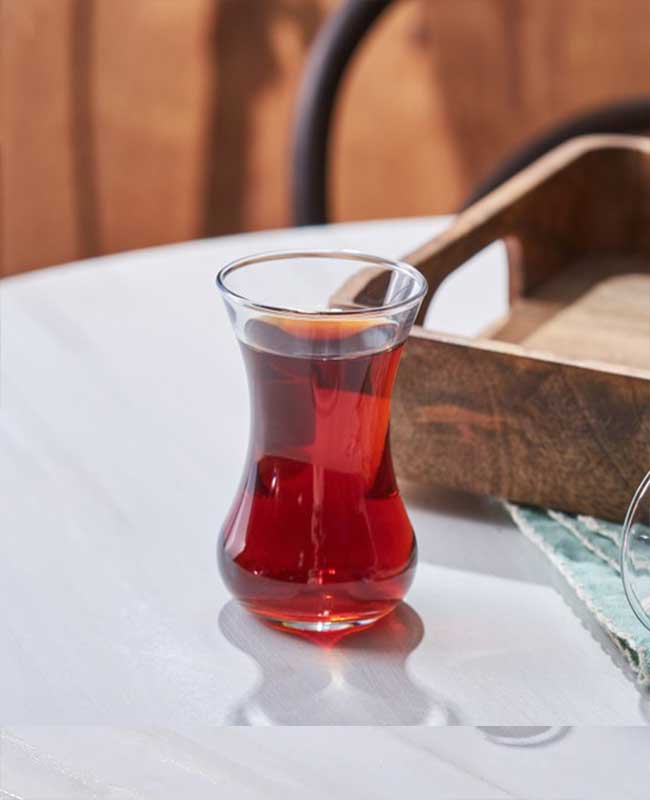 ست استکان چای خوری شیشه ای 6 نفره وفا کاراجا کد 502000589