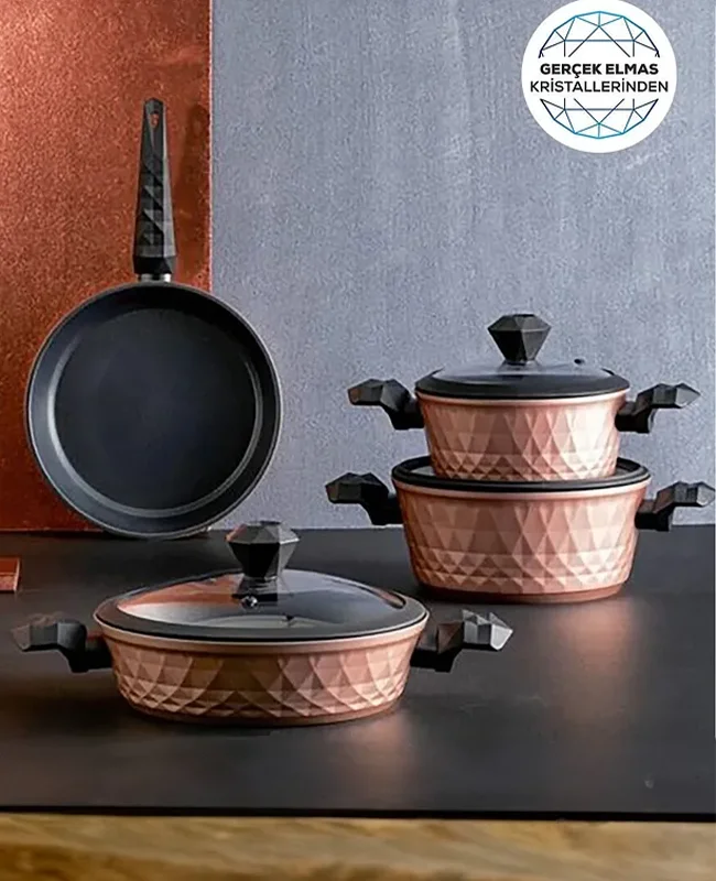 سرویس قابلمه 7پارچه دسته آنتی باکتریال کاراجا کد 502000157