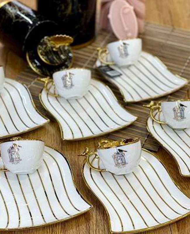قهوه خوری فنجان نعلبکی آجار کدHXF-12090