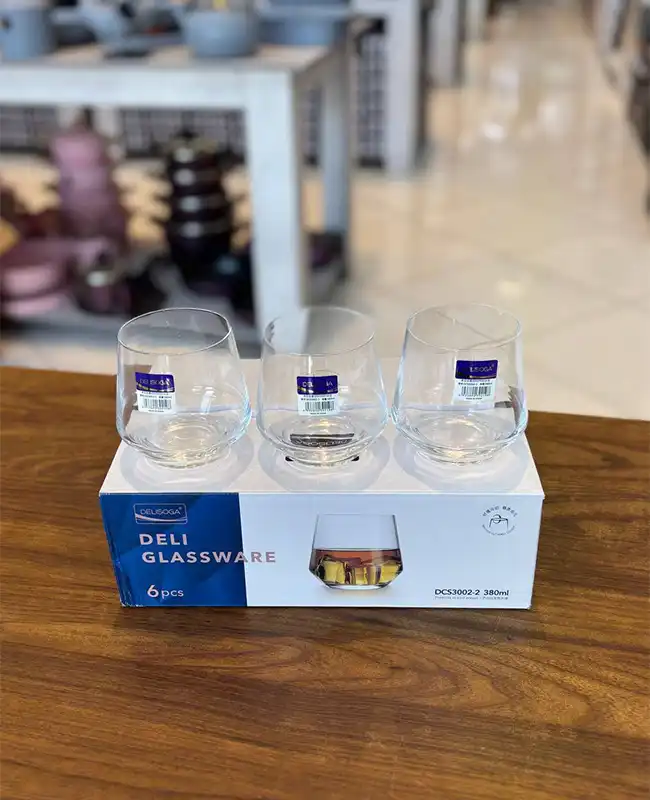 نیم لیوان 6 تایی DELI GLASSکد 1117