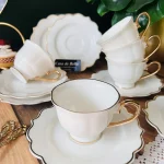 فنجان و نعلبکی 6 نفره سرامیکی کد 101801-P/POR