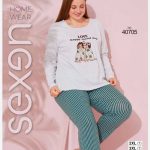 بلوز شلوار سایز بزرگ زنانه سکسن کد 40705