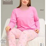 بلوز و شلوار سایز بزرگ نخ پنبه سکسن کد40827