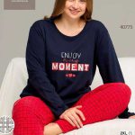 بلوز و شلوار سایز بزرگ نخ پنبه سکسن کد 40775