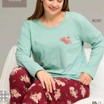 بلوز و شلوار سایز بزرگ نخ پنبه سکسن کد 40781