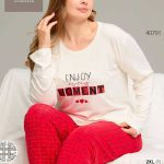 بلوز و شلوار سایز بزرگ نخ پنبه سکسن کد 40791