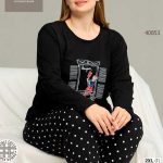 بلوز و شلوار سایز بزرگ نخ پنبه سکسن کد 40853