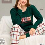 بلوز و شلوار سایز بزرگ نخ پنبه سکسن کد 40865
