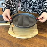 تابه چدنی زیره بامبو وارداتی کد KIT-1476