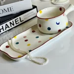ست تابه و سینی صبحانه خوری سرامیکی کد vt661
