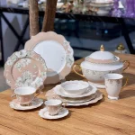 سرویس پذیرایی kit art ست کامل 6نفری pink کد kit art 1031