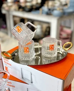 فنجان 6 تایی Deli Glass وارداتی کد KIT-1359