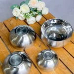 كاسه دو جداره استيل 4 تايي وارداتی کد 6238