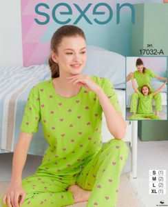 تیشرت شلوار زنانه سکسن کد 17032