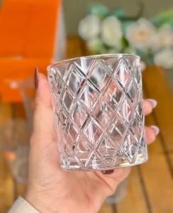 لیوان و نیم لیوان طرح لوزی Deli Glass وارداتی کد KIT-1364