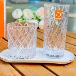 لیوان و نیم لیوان طرح لوزی Deli Glass وارداتی کد KIT-1364