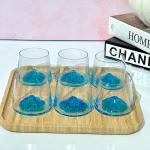 نیم لیوان 6 تایی کوه یخ رنگی وارداتی کد kit-1163