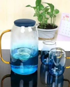 پارچ ولیوان پیرکس رنگی وارداتی کد kit-1132