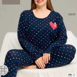 بلوز و شلوار سایز بزرگ نخ پنبه سکسن کد 40839