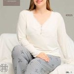 بلوز و شلوار سایز بزرگ نخ پنبه سکسن کد40826