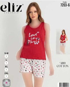 تاپ و شورتک سایز نرمال زنانه eliz کد 6-7203