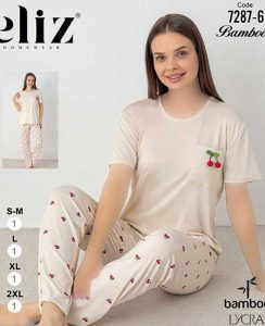 تیشرت شلوار سایز نرمال زنانه eliz کد 6-7287