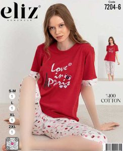 تیشرت شلوارک سایز نرمال eliz کد 6-7204