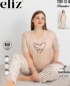 تیشرت و شلوار بیگ سایز زنانه Eliz کد B-12-7287