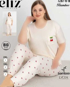 تیشرت و شلوار بیگ سایز زنانه Eliz کد B-6-7287