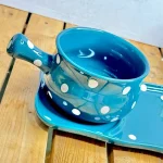 دیس و کاسه دسته دار سرامیک وارداتی کد vt 662