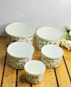 ظروف لعابی 5 تایی وارداتی کد vt3832
