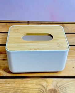 جا دستمالی مستطیل درب بامبو وارداتی کد 2161