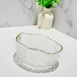 پیاله یخی دفرمه لب طلا وارداتی کد 2138