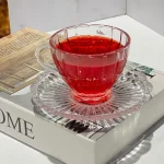 فنجان نعلبکی 6تایی وارداتی دلی گلس کد052