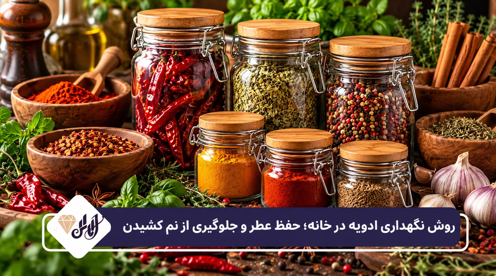 روش نگهداری ادویه در خانه؛ حفظ عطر و جلوگیری از نم کشیدن